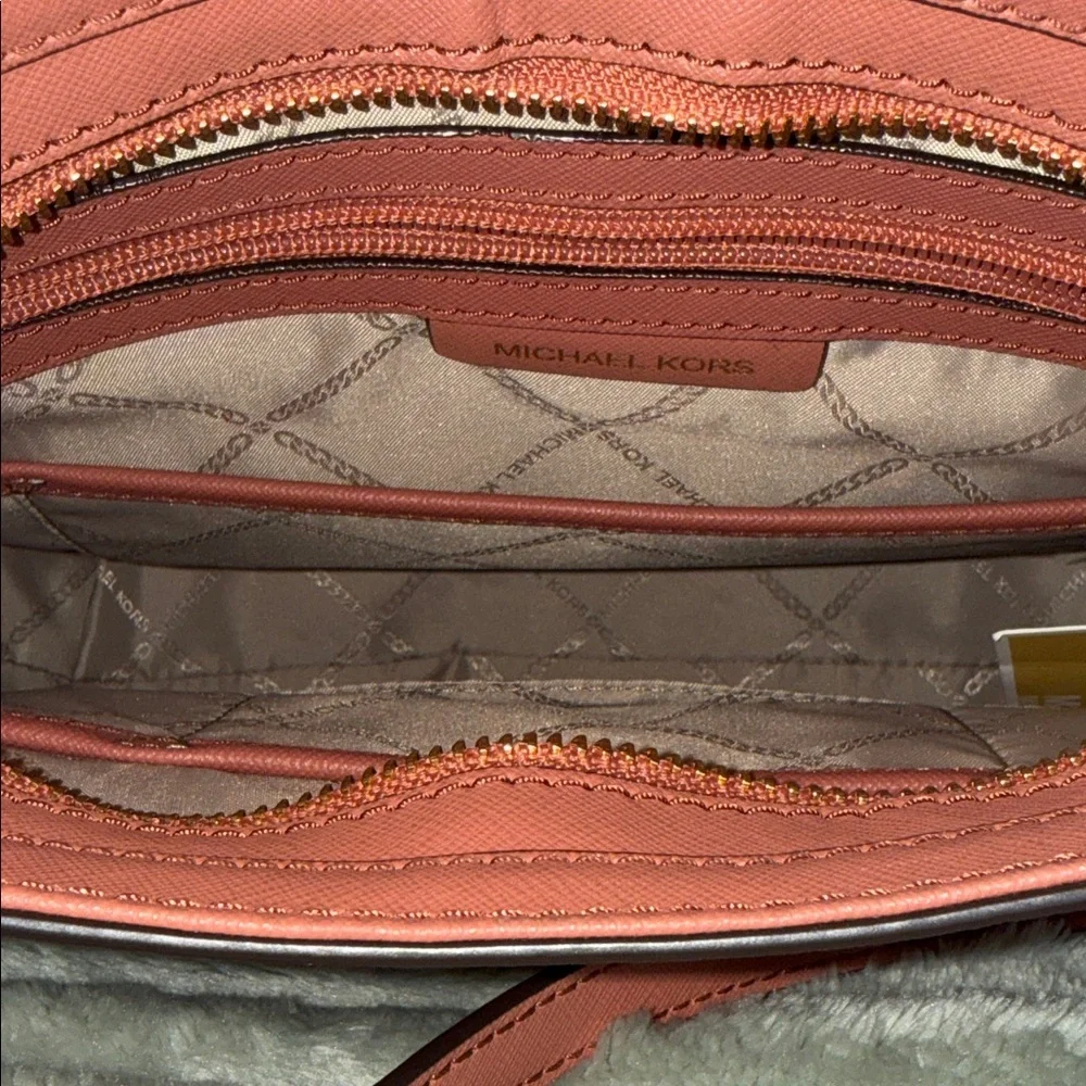 NWT! Michael Kors Jet Set Travel Large Messenger Leather Crossbody Bag - Picture 8 of 13